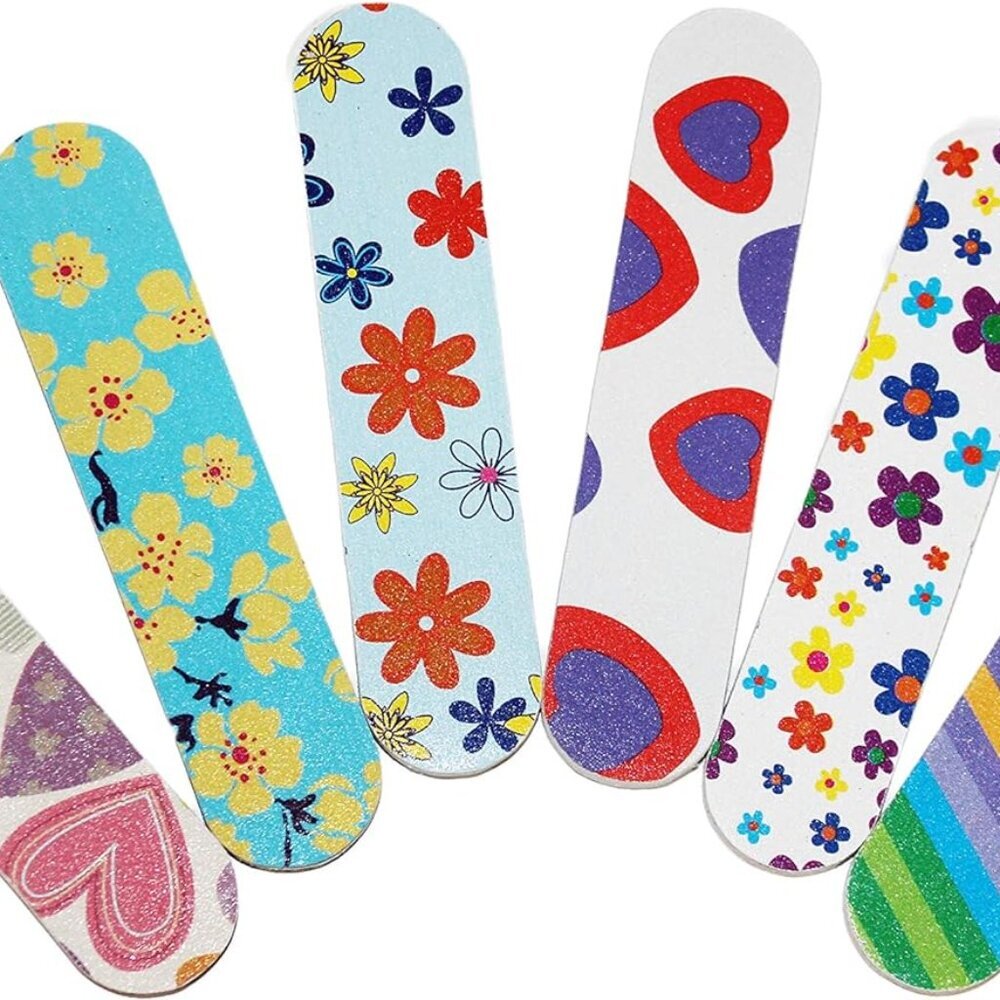 1 Dozen Colorful Girly Mini Emery Board Nail Files